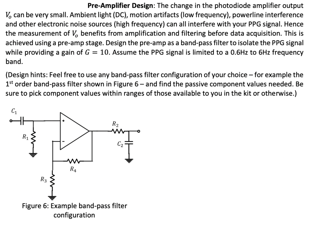 Solved Please show (drawing) how the pre-amp should be | Chegg.com