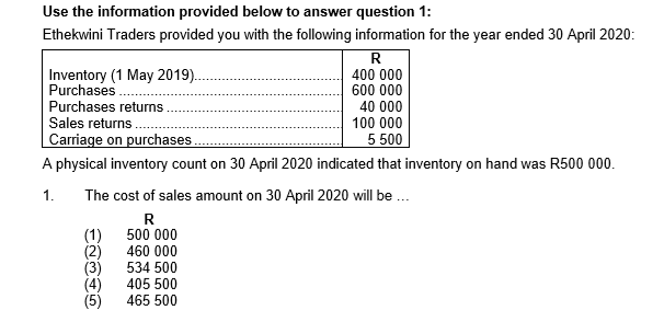 Solved Use the information provided below to answer question | Chegg.com