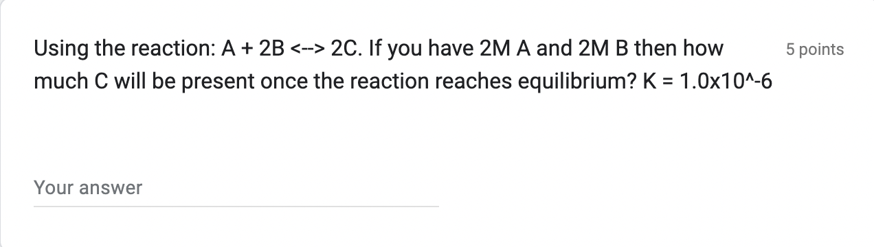 Solved Using the reaction: A+2B