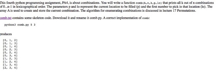 Solved This fourth python programming assignment, PA4, is | Chegg.com