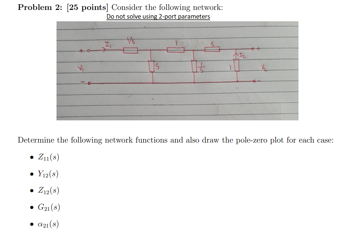 Solved Problem 2: (25 points) Consider the following | Chegg.com