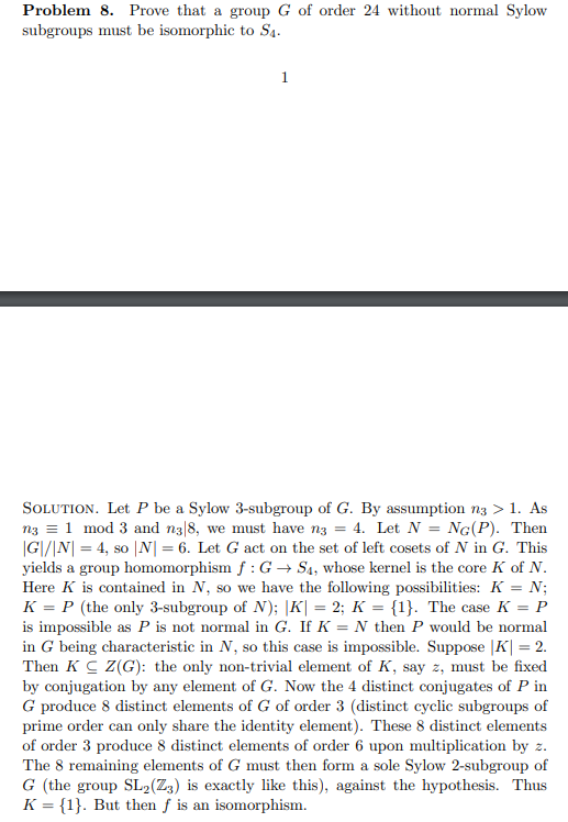 Solved Problem 3. Let G be the subgroup of GL2(C) generated | Chegg.com