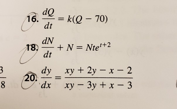 Solved De K Q 70 N Ntet 2 W Dy Xy 2y X 2 D Chegg Com