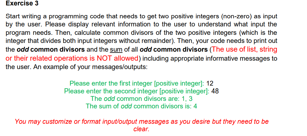 Solved Write in pythonPlease write down all the required | Chegg.com