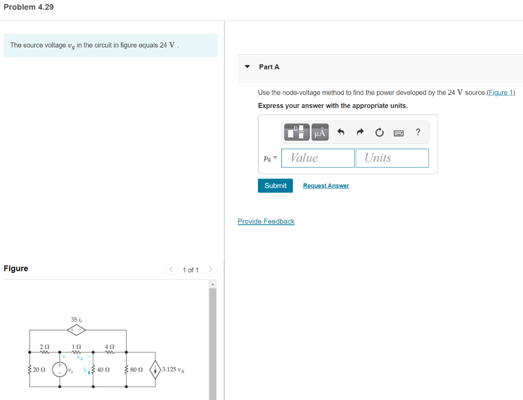 Solved Problem 4.29 The source voltage v, in the circuit in | Chegg.com