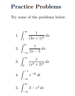 Solved Practice Problems Try some of the problems below. dc | Chegg.com