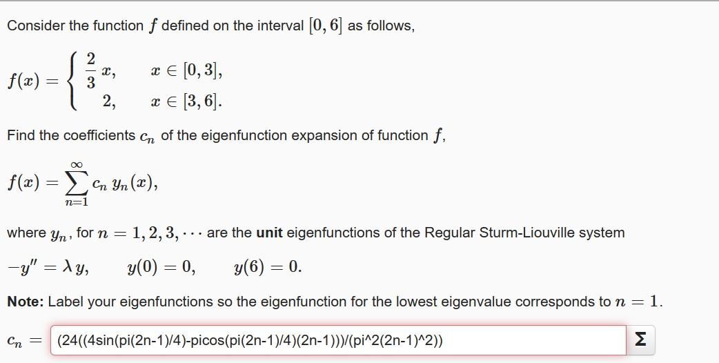 Solved Consider the function f defined on the interval | Chegg.com