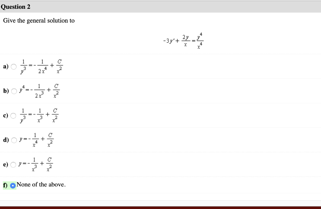 Solved Question 2 Give The General Solution To X B) + 을 X X | Chegg.com