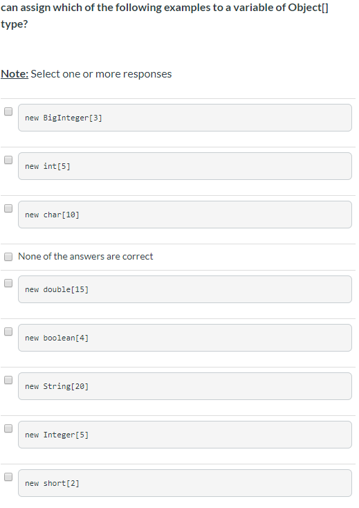 Solved Which of the following examples can you assign to a | Chegg.com