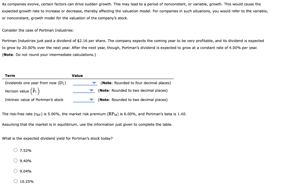 Solved As companies evolve, certain factors can drive sudden