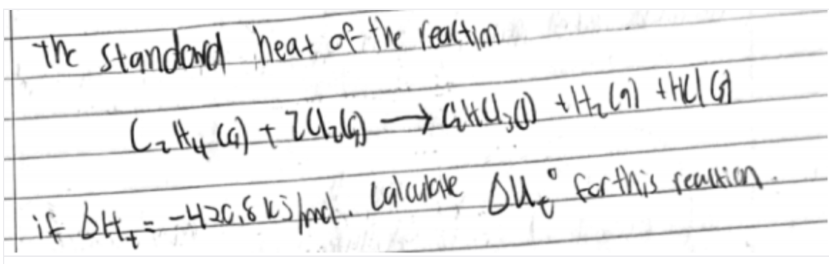 Solved The standard heat of the reaction Chegg