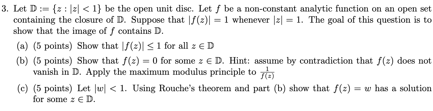 Solved Let D {z ∣z∣