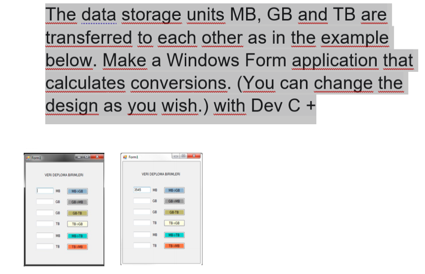 The data storage units MB, GB and TB are transferred | Chegg.com