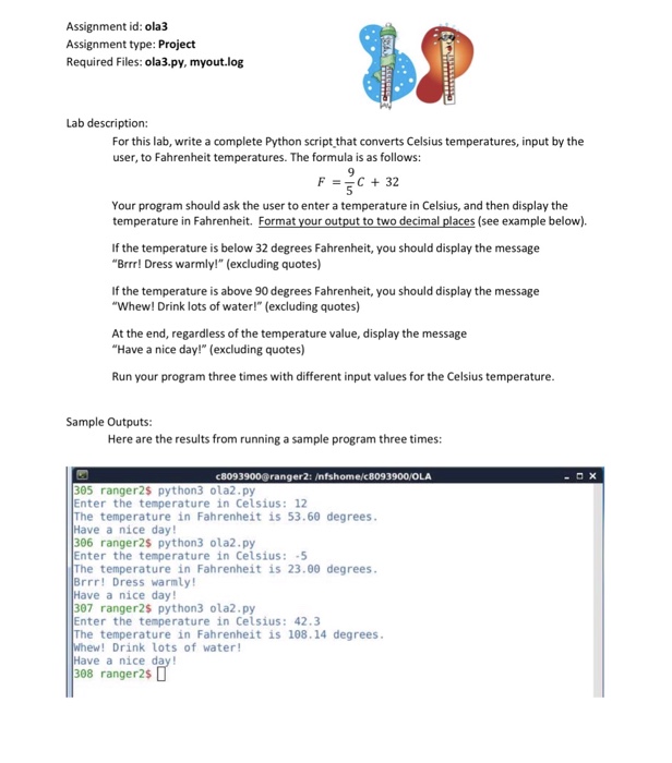 Solved Assignment id: ola Assignment type: Project Required | Chegg.com