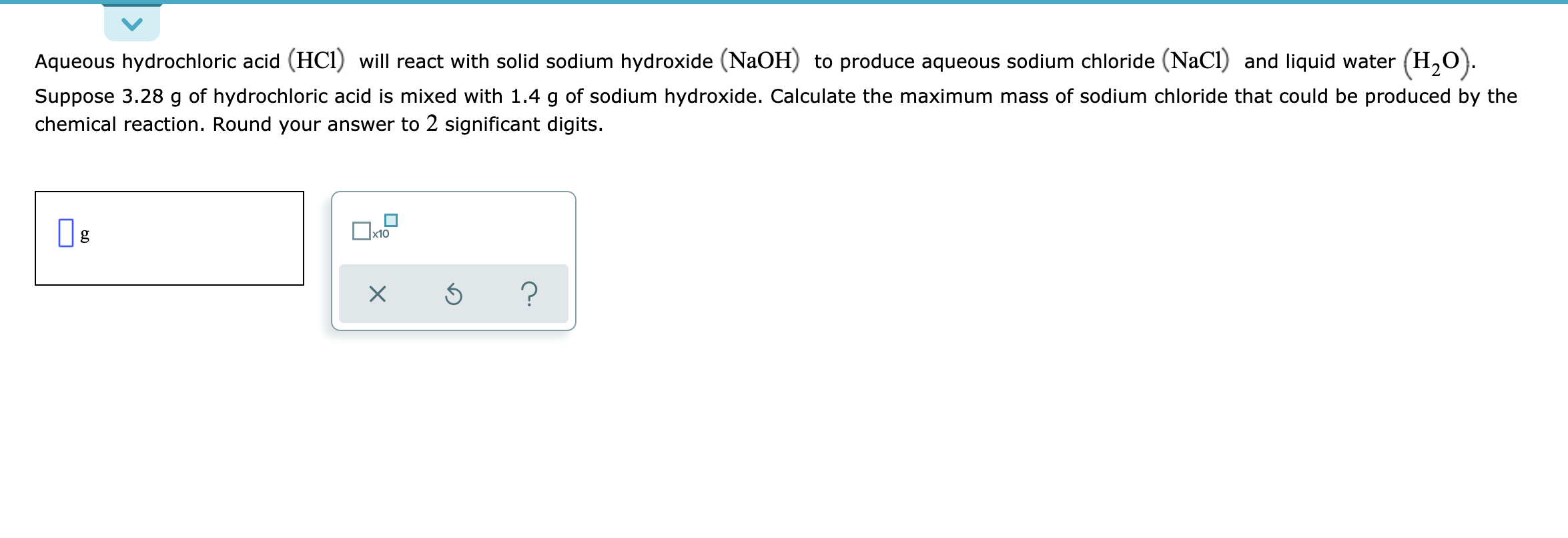 Solved Aqueous hydrochloric acid (HCI) will react with solid