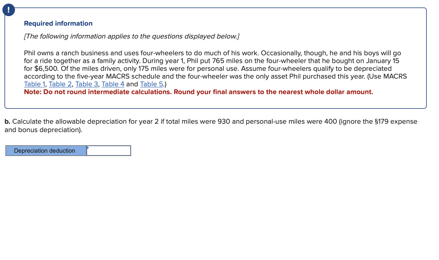 Solved Required information [The following information