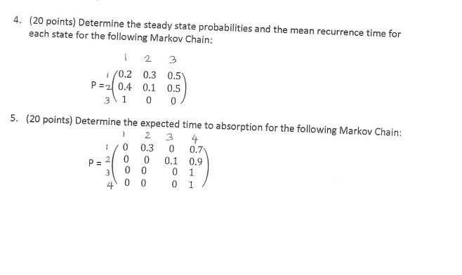 Solved 4. (20 points) Determine the steady state | Chegg.com