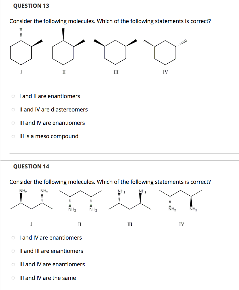 Solved Consider The Following Molecules. Which Of The | Chegg.com