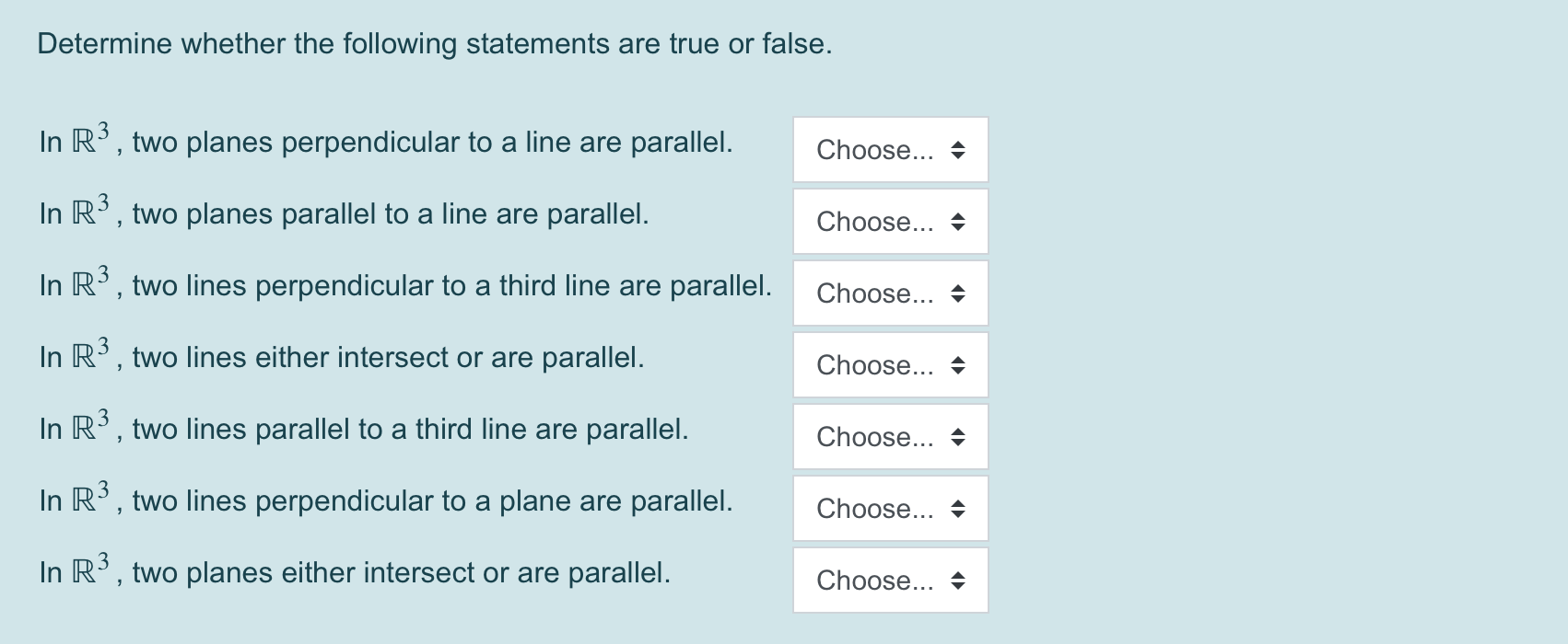 Solved Determine whether the following statements are true | Chegg.com