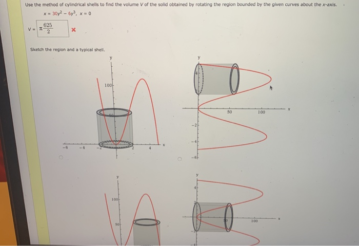 Cylindrical Shells Practice Problems Solved Use the method of cylindrical shells to find the | Chegg.com