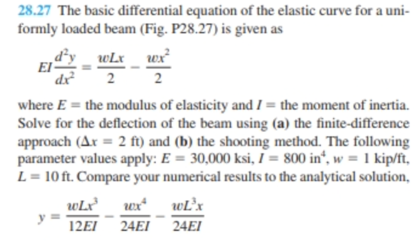 Solved Solve with finite difference, using a matrix solution | Chegg.com