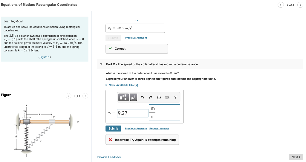 Solved To set up and solve the equations of motion using | Chegg.com