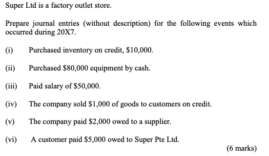 solved-super-ltd-is-a-factory-outlet-store-prepare-journal-chegg