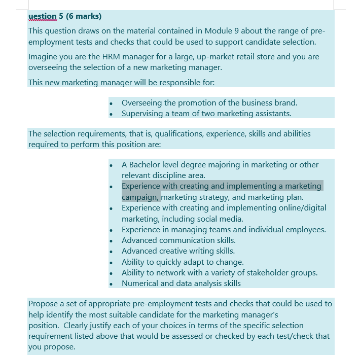 Solved uestion 5 (6 marks) This question draws on the | Chegg.com