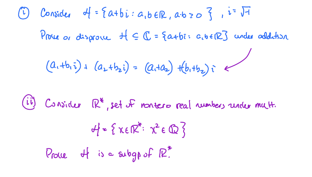 Solved prove i and ii for H is a subgroup of R* | Chegg.com