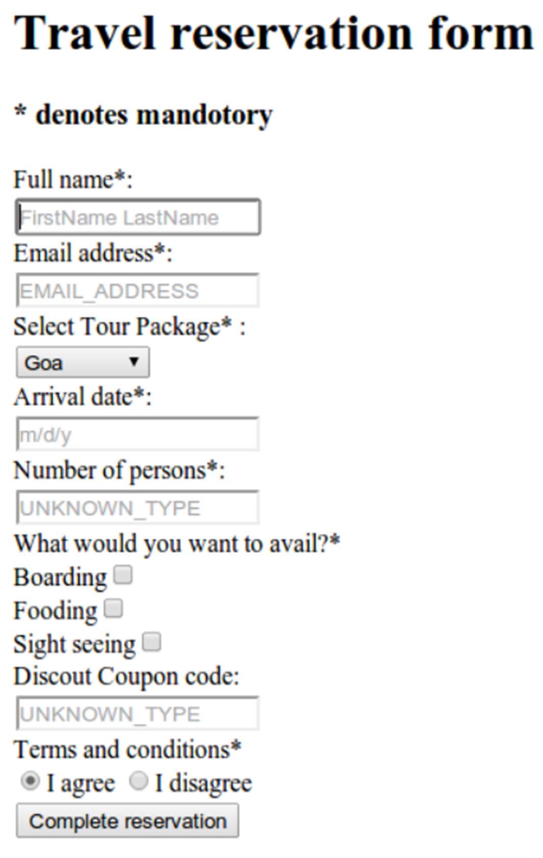 Solved Goal: Write Java code to retail the registration | Chegg.com