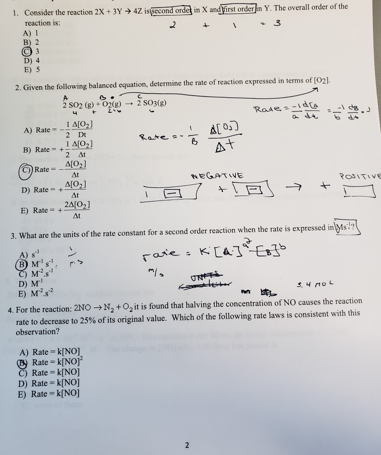 Solved 2 + 1 - 3 1. Consider The Reaction 2X + 3Y → 4Z Is | Chegg.com