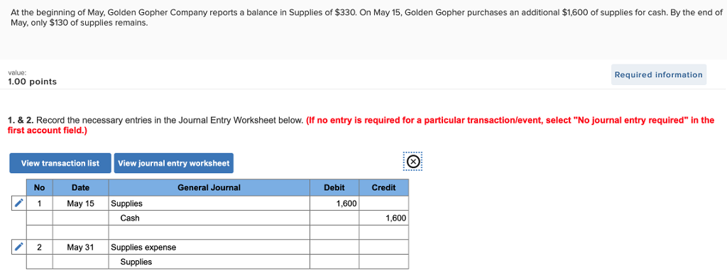 Solved At the beginning of May, Golden Gopher Company | Chegg.com