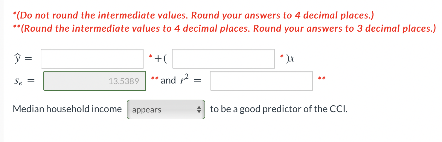 Solved *(Do not round the intermediate values. Round your | Chegg.com