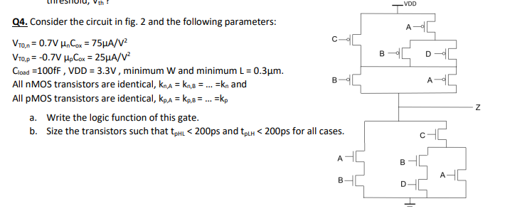 Solved Q4. Consider the circuit in fig. 2 and the following | Chegg.com