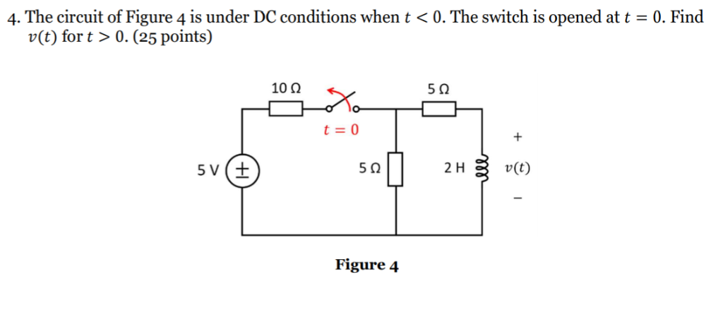 Solved 4. The circuit of Figure 4 is under DC conditions | Chegg.com