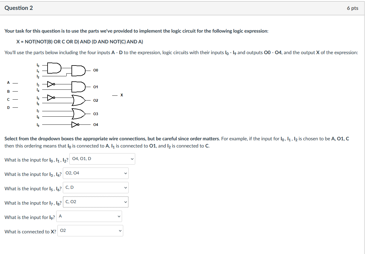Solved Your task for this question is to use the parts we've | Chegg.com