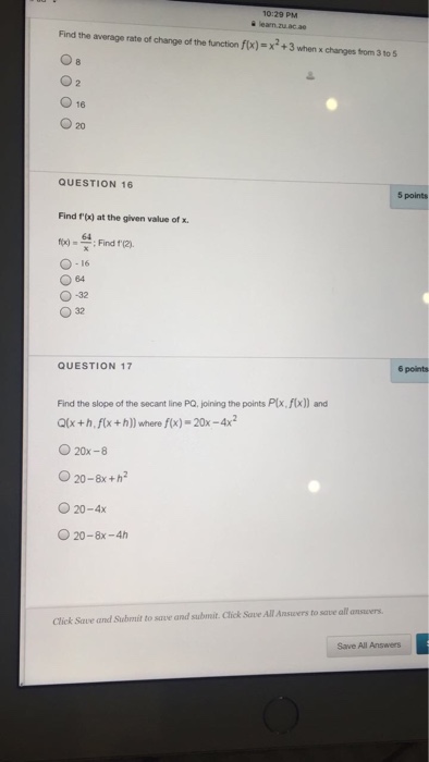 Solved QUESTION 13 6 points Save Answer Find the slope of he | Chegg.com