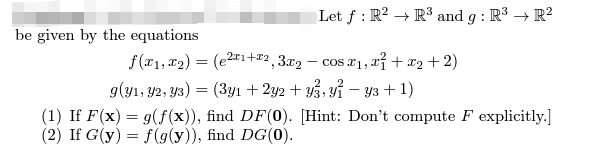 Solved Let F R2→r3 And G R3→r2 Be Given By The Equations