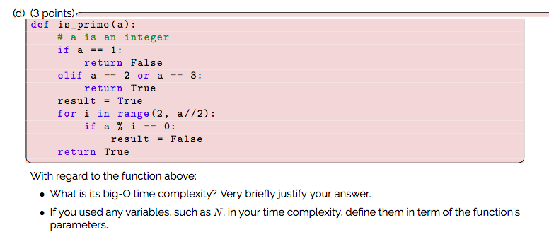 Solved If you used any variables, such as N, in your | Chegg.com