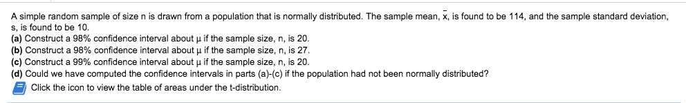 Solved A simple random sample of size n is drawn from a | Chegg.com