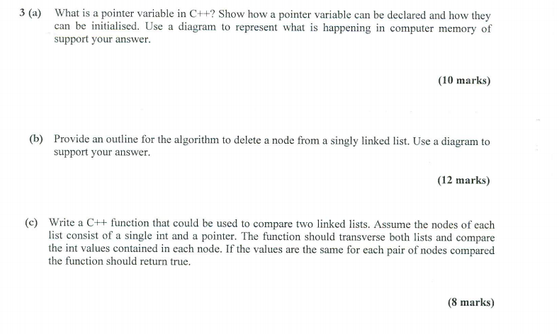 Solved What is a pointer variable in C++? Show how a pointer | Chegg.com