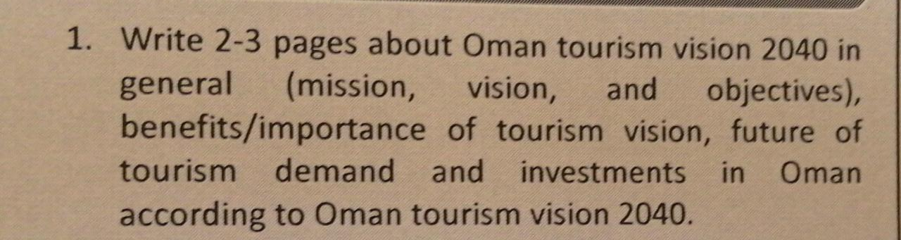 oman tourism strategy 2040 pdf