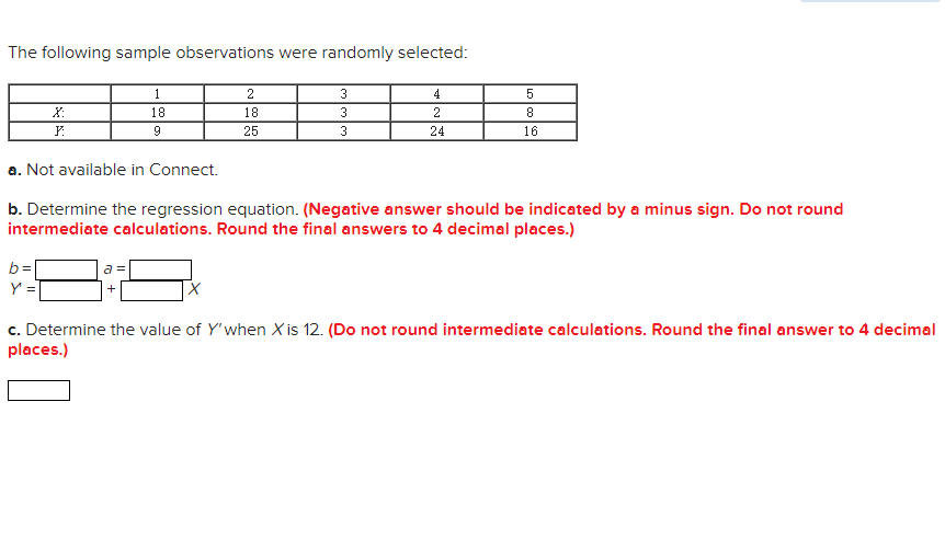 Solved The Following Sample Observations Were Randomly Chegg Com