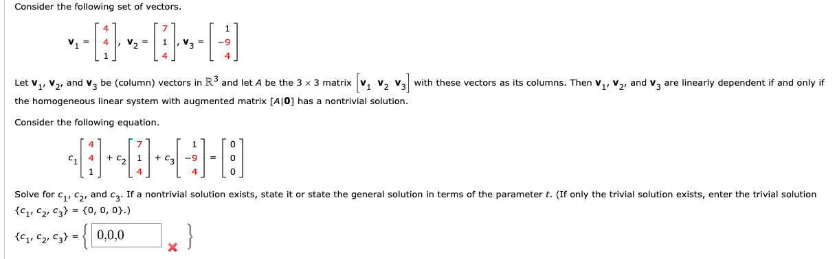 Solved Consider The Following Set Of Vectors 2 6 V Chegg Com