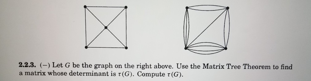 Solved 2.2.3.(-) Let G be the graph on the right above. Use | Chegg.com