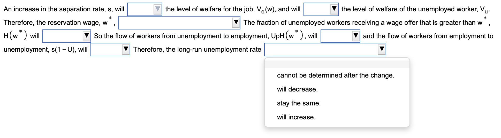 Solved Determine the effects of an increase in the | Chegg.com