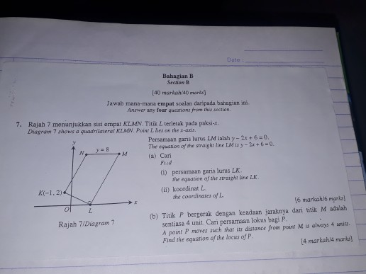 Solved Bahagian B Seonor B 140 Markah/40 Marks) Jawab | Chegg.com