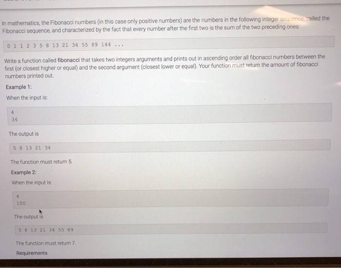 Solved In mathematics, the Fibonacci numbers (in this case | Chegg.com