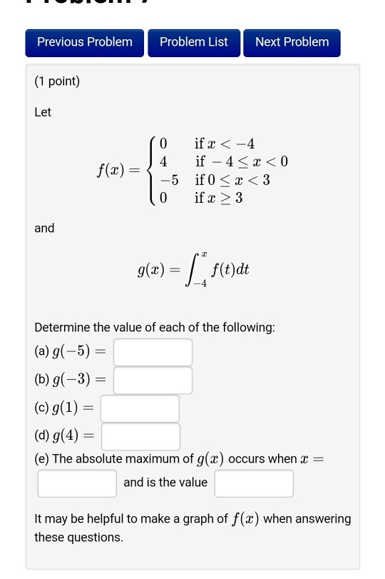 Solved Problem 6 Previous Problem Problem List Next Problem | Chegg.com