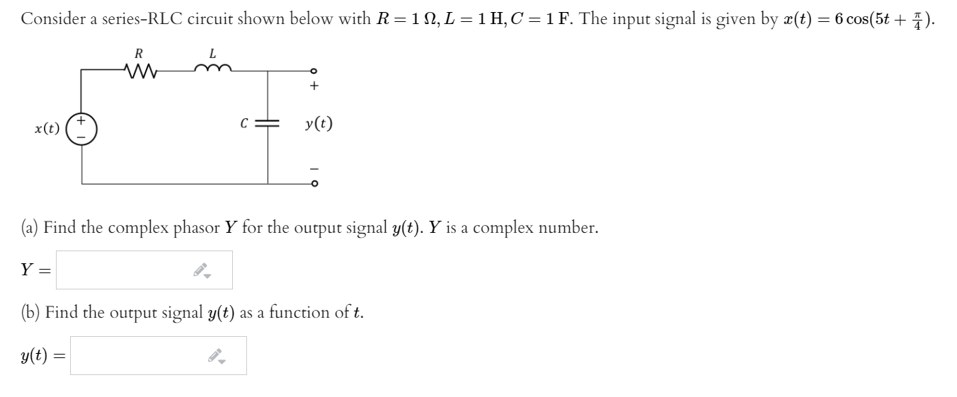 Consider A Series Rlc Circuit Shown Below With R 1n Chegg Com